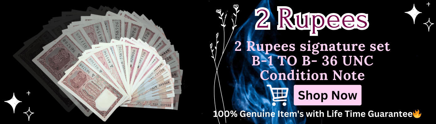 2 RUPEE SIGNATURE SET B-1 TO B- 36 UNC CONDITION NOTE SET