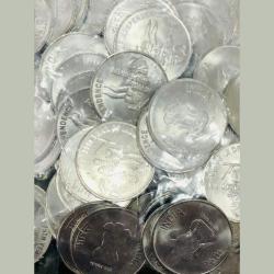 Alternative view of Rs 2 RBI Coin 100 Seal 75 Year Of Independence Pouch Republic Issue Kolkata mint