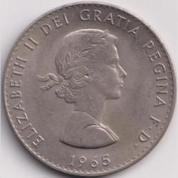 Alternative view of England UNC 1 Crown Elizabeth II (Churchill) UNC Commemorative Issue Wight 28.28 Gram