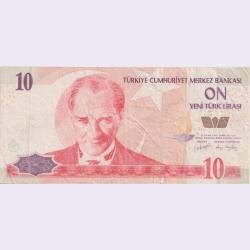 Turkey Ten Turk Lirasi Bank Note