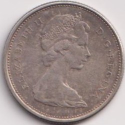 Alternative view of Canada 25 Silver Cents Elizabeth II 1968 Coin #PR59