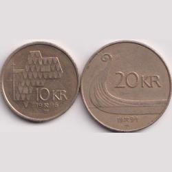 Norway 20 Kroner And 10 Kroner Two Pce Set Bank Note