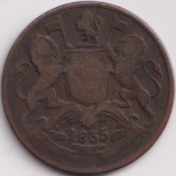 1/2 Anna-KING William 1835 Rare Half Anna East India Company #H3