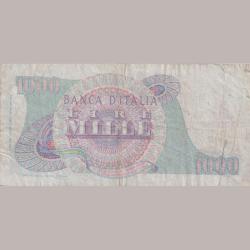 Alternative view of Italia 1000 Lira Old Ishu Bank Note
