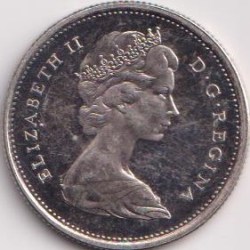 Canada 25 Cents- Elizabeth II 1867 - 1967 Confederation Silver Commemrative Coin #PR38
