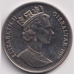 Alternative view of Gibraltar Elizabeth One Royal (Cherubim) UNC Commemrative Coin Weight 28.28 Gram #H21