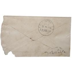 Alternative view of Envelop of George V 1/2 Anna Green Colour Stamp with Letter - Used Condition as per Image.