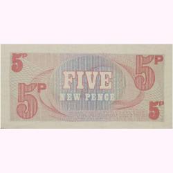Alternative view of 5 New Pence of British Armed Forces