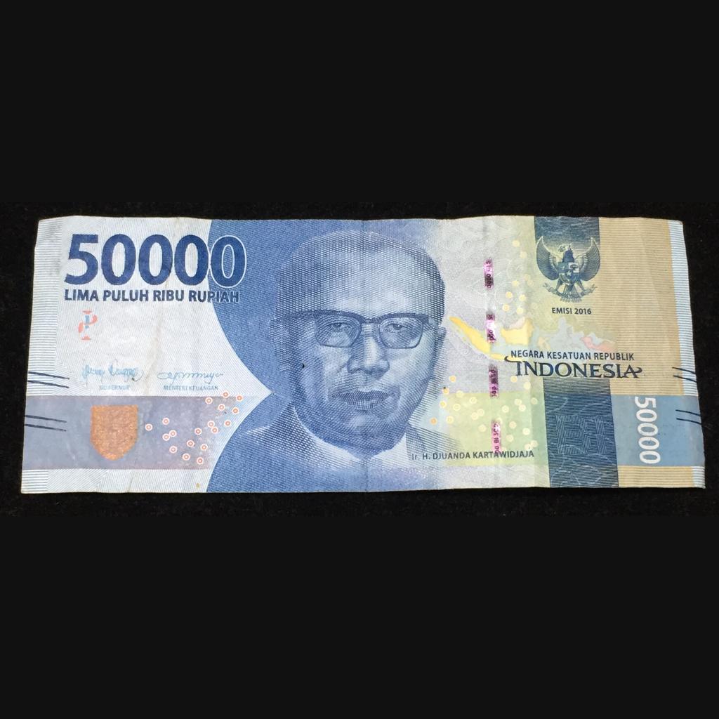 Indonesia 5000 Lima Puluh Ribu Rupiah (Ir Djuanda Kartawidjaja) Rare Bank Note