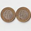 Combo Set of Ten Rupees 2020-21 Bimetallic Raindrop Coins of Republic India Coinage