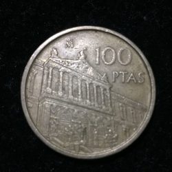 Spain 100 Pesetas 1996 - Juan Carlos I National Library Commemorative issue Rare Coin #D-9