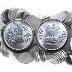 50 Paise RBI 100 Coin Seal Lotus Variety Kolkata Mint Issue Rare Very Limited Issue Top Luster 2013