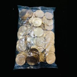 Alternative view of Rs 5 Definitive Issue 100 Coin Pouch RBI Seal Pouch Hyderabad Mint 2020