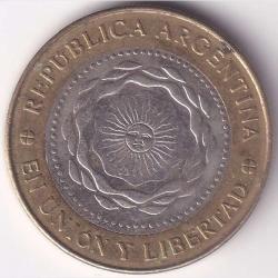 Argentina 2 Peso 2010-2016 Bi metallic Coin