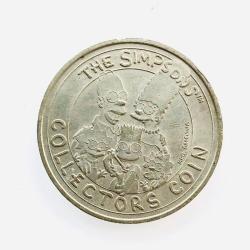 Alternative view of The Simpsons Collectors Coin Red Bronze and Nickel Coin 1995 Issue