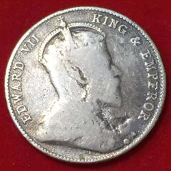 1910 Straits Settlements 20 Cents - Edward VII Silver Coin Weight 5.43 g #R90