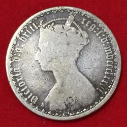 Alternative view of United Kingdom 1 Florin - Victoria 1st portrait; 'Gothic' type Silver Coin #B40