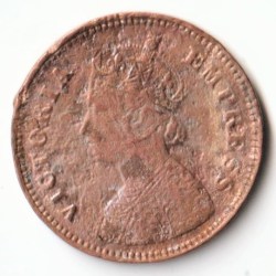 Alternative view of Rare 1/2 Pice 1898 Copper Coin of Victoria Empress Standard Circulation Coin of British India