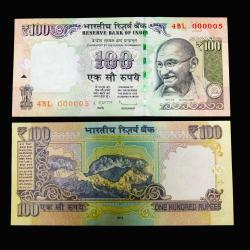 G 101 Rs 100 India Banknote Signature Gandhi Series Issue Subbarao E 2013 Rupee Symbol