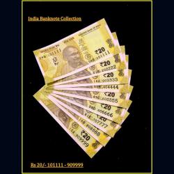 Rs 20 INDIA BANKNOTE SET 101111 - 909999 GEM UNC UNIQUE