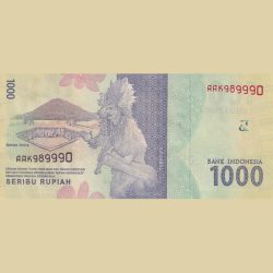 Alternative view of Indonesia 1000 Rupiah Bank Note