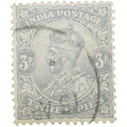 Postal Stamp of George V 3 Pies Grey Colour - Used Condition as per Image.