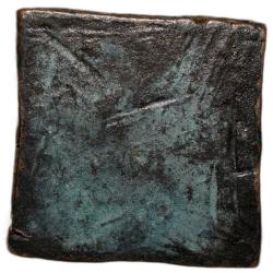 Alternative view of Copper Large Punch-Marked from Vidarbha Region (4th - 3rd Cen. BC) with Punches showing Ujjaini, Ele