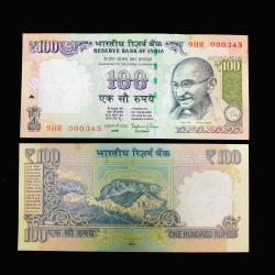 G 107 Rs 100 India Banknote Signature Gandhi Series Issue Raghram Rajan Plain 2014