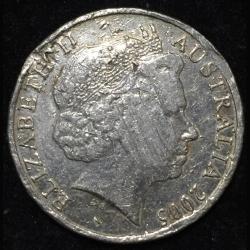 Alternative view of 2005 Australia 20 Cents - Elizabeth II 4th Portrait - Coming Home - End of World War II Commemorative issue#L-108