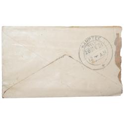 Alternative view of Envelop of George V 1/2 Anna Green Colour Stamp with Letter - Used Condition as per Image.