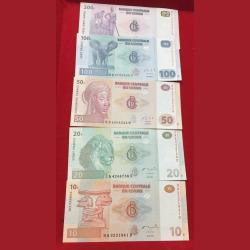 Congo 5 note Different Unc Note Lowest Price
