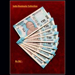 Rs 50 INDIA BANKNOTE SET 110010 - 990090 GEM UNC UNIQUE SET