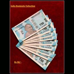 Rs 50 INDIA BANKNOTE SET 110100 - 990900 GEM UNC UNIQUE SET