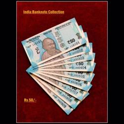 Rs 50 INDIA BANKNOTE SET 110101 - 990909 GEM UNC UNIQUE SET