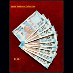 Rs 50 INDIA BANKNOTE SET 110110 - 990990 GEM UNC UNIQUE SET