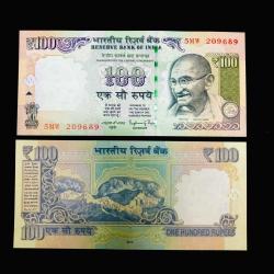 G 111 Rs 100 India Banknote Signature Gandhi Series Issue Raghram Rajan Plain 2015
