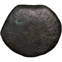 Alternative view of Copper Coin of Ancient City-State 'Kurupurika' of Narmada Valley (300-200 BC) with Lion, Tree & Insc