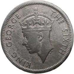 Nickel 10 Cents of George VI (AD 1950) from Malaya