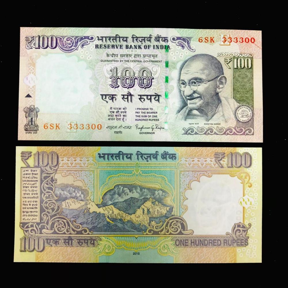 G 112 Rs 100 India Banknote Signature Gandhi Series Issue Raghram Rajan E 2015