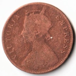 Alternative view of One Quarter Anna1893 Copper Coin Of Empress Victoria British India Coinage