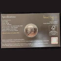 Alternative view of England proof set Royal mint ishu (Countdown) XXX Olympiad 5£ pound mint pack unc condition set