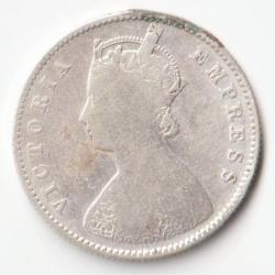 Alternative view of Extremely Rare 1/2 Half Rupee 1878 Silver Coin Of Vicotira Empress British Indian Coinage