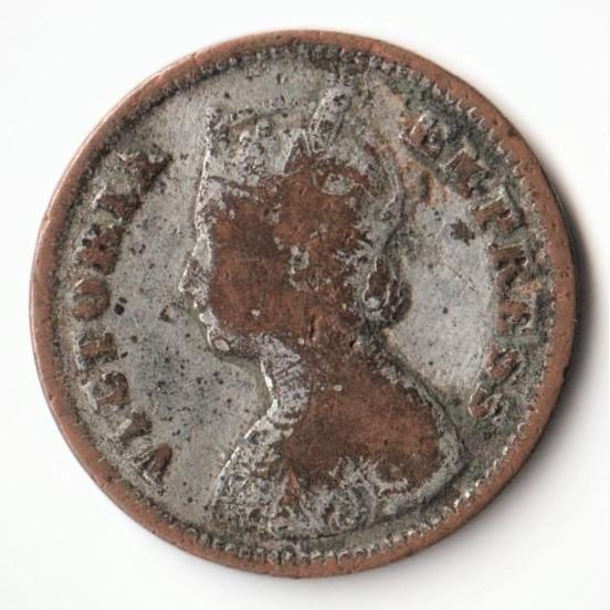Extremely Rare 1/2 Pice 1898 Copper Coin of Victoria Empress British India Coinage - Image 2