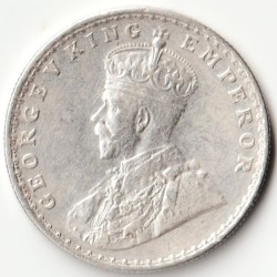 Alternative view of Extremely Rare 1 Rs 1911 George V Bombay Mint of Famous Pig Variety British India Coin