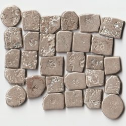 Extremely Rare Magadh Dynasty Silver Punch Mark Coins of Chandragupt Maurya Collectible Coins Randomly Single Coin Given From Set