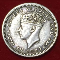 Alternative view of 1941 Malaya 5 Cents - George VI Silver Rare Coin #N260