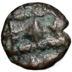 Alternative view of Copper Coin of Feudatory Chiefs (17th - 18th Cen. AD) Lion/Sanku