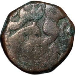 Copper Dam of Akbar(AD1556-1605) of Dar-ul-Sultanat Fathpur Mint AH98X