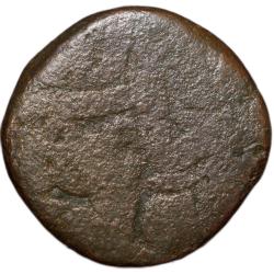 Rare Copper Dam of Akbar (AD 1556-1605) of Bharaich Mint