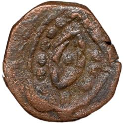 Copper Paisa of Dhar State(17th-18th Cen. AD) Anonymous Type Geometrical Grain alike/Banner